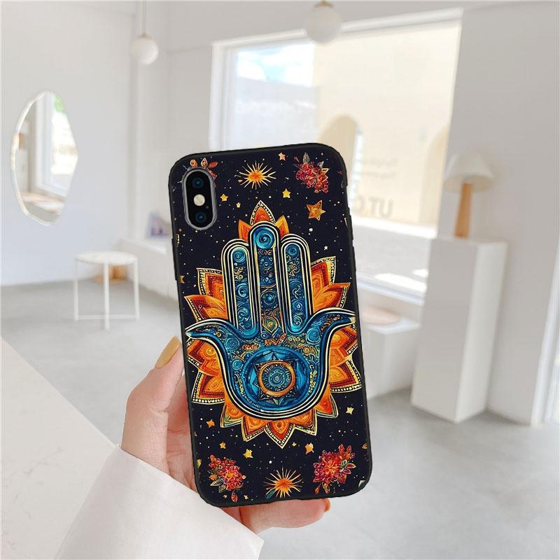 IX19 Hamsa Hand Amulet Case for Samsung Galaxy Note 8 9 10 20 Ultra Lite Plus A03 A06 A16 A11 M21 M35 A72 S25 Core Pro Quantum 2