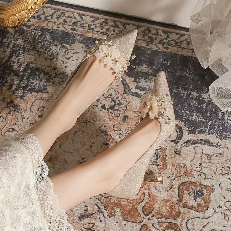 Fashion Designer Fashion Comfortable High Heel Shoes Women 2024 New Elegant Pointed Toe Shallow Mouth Slim Heel Shoes Shoes for Women