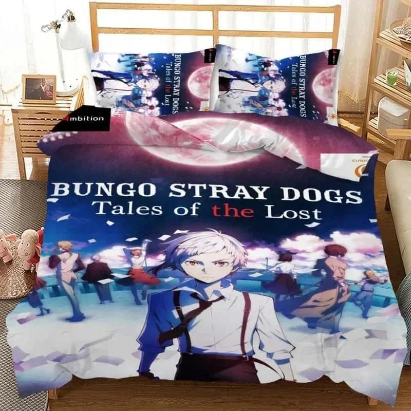 3D Kreslený Set Povlaku na Přikrývku Bungo Stray Dogs Příběhy Ztracených Ložní Sety Přikrývka Povlak na Přikrývku Povlak na Polštář Pro Domácí Textil