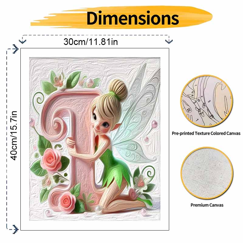Disney Tinker Bell digital oil painting art kit DIY handmade floral home decoration gift