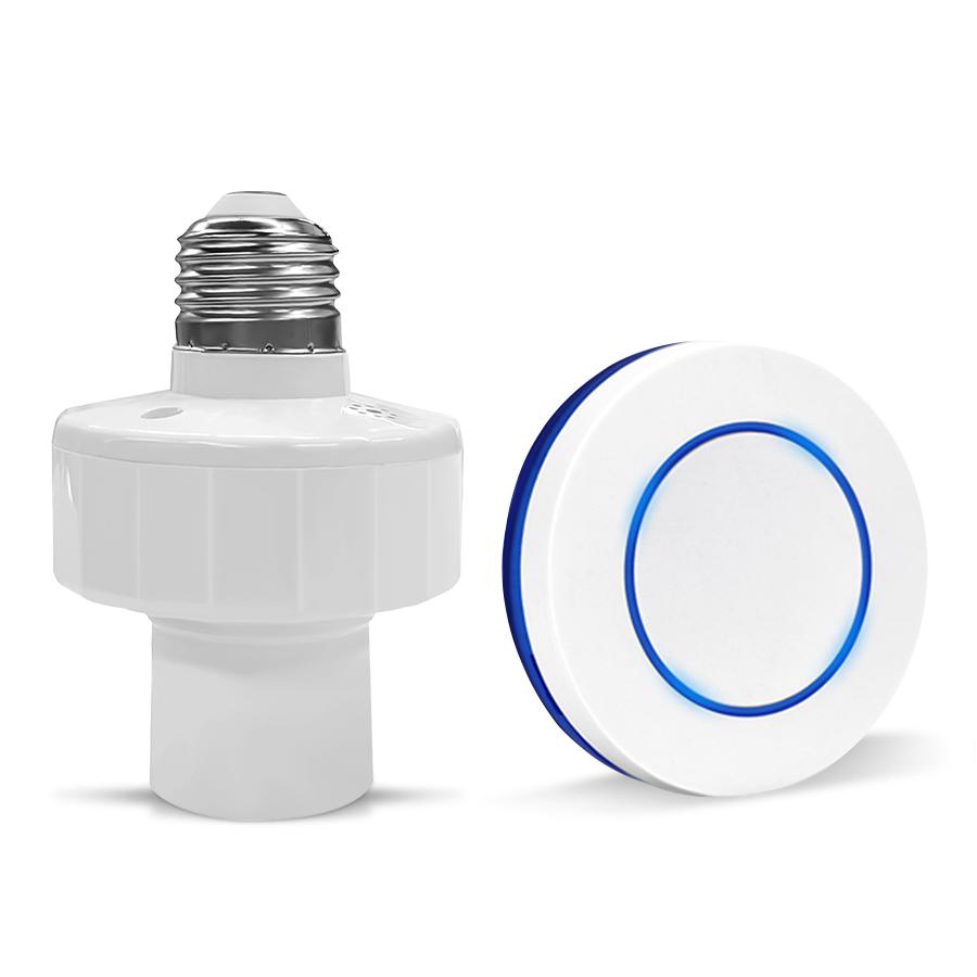Smart Light Switch Led Bulb Socket Holder with RF 433mHz Remote Control E27 E26 Lamp Base Wireless Mini Remote Switch AC 85-265V