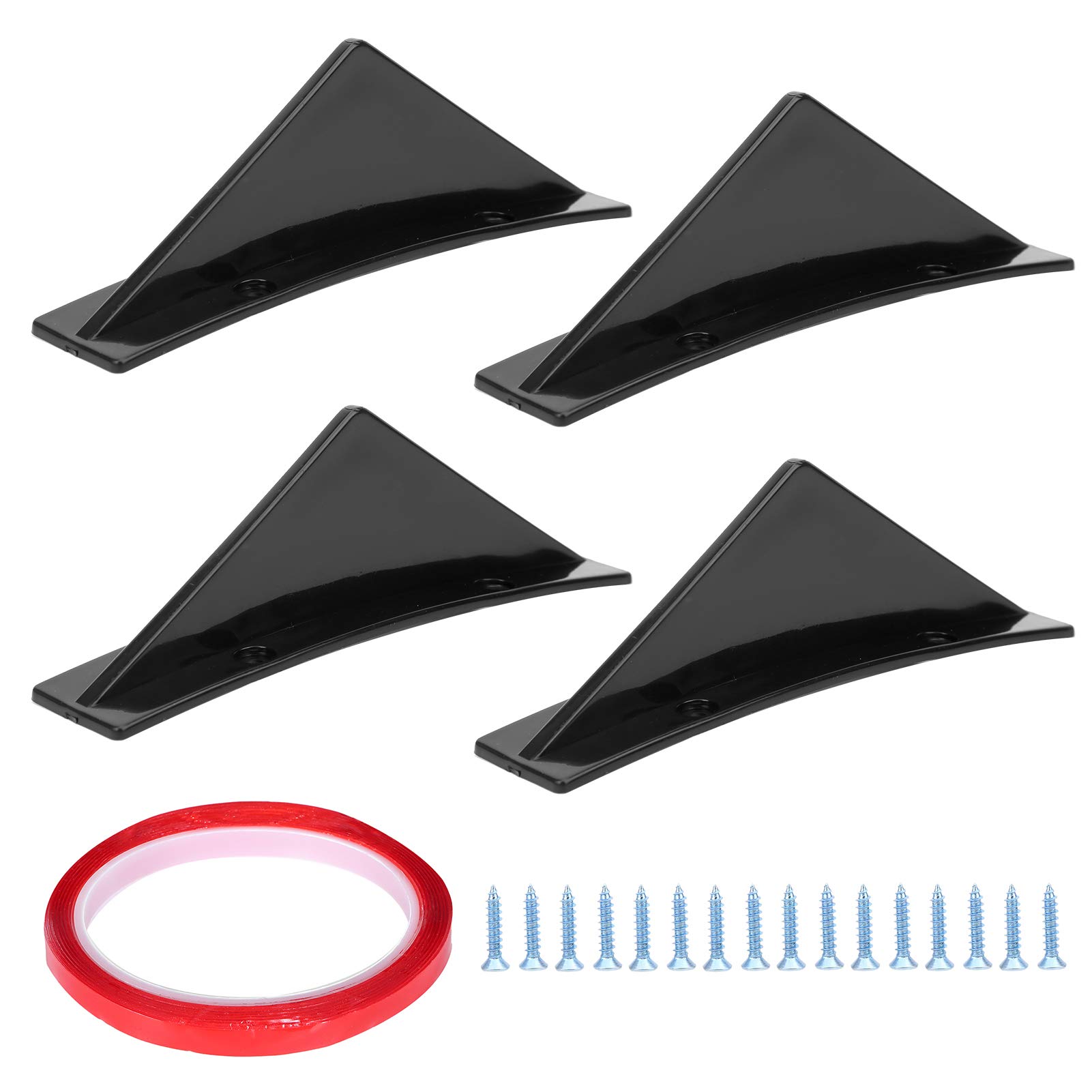 

Car Rear Under Spoiler, Spoiler, 4 Pack, Improves Vehicle Aerodynamics, ABS Material, Durable, default