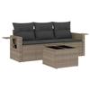 VidaXL Garden Lounge Set with Cushions 4 Pcs, Patio Sofas, Patio Furniture Set, Outdoor Furniture, Grey 3252207