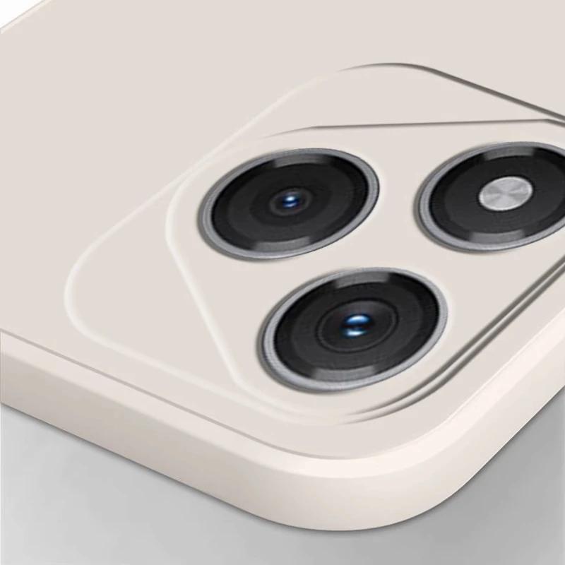 For Honor 400 Lite Liquid Silicone Lanyard Ring Holder Case For Huawei Honor 400lite Lens Camera Protective Phone Cover