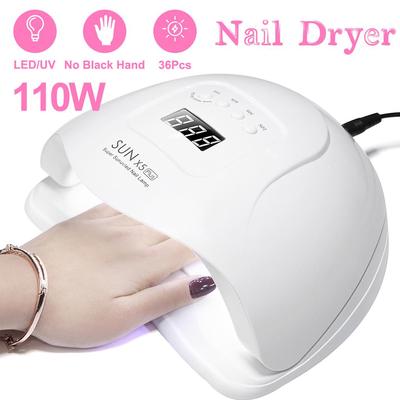 Macchina per polimerizzare lo smalto gel con rilevamento automatico della lampada per unghie LED SUN X5 Plus UV Light 110W LED
