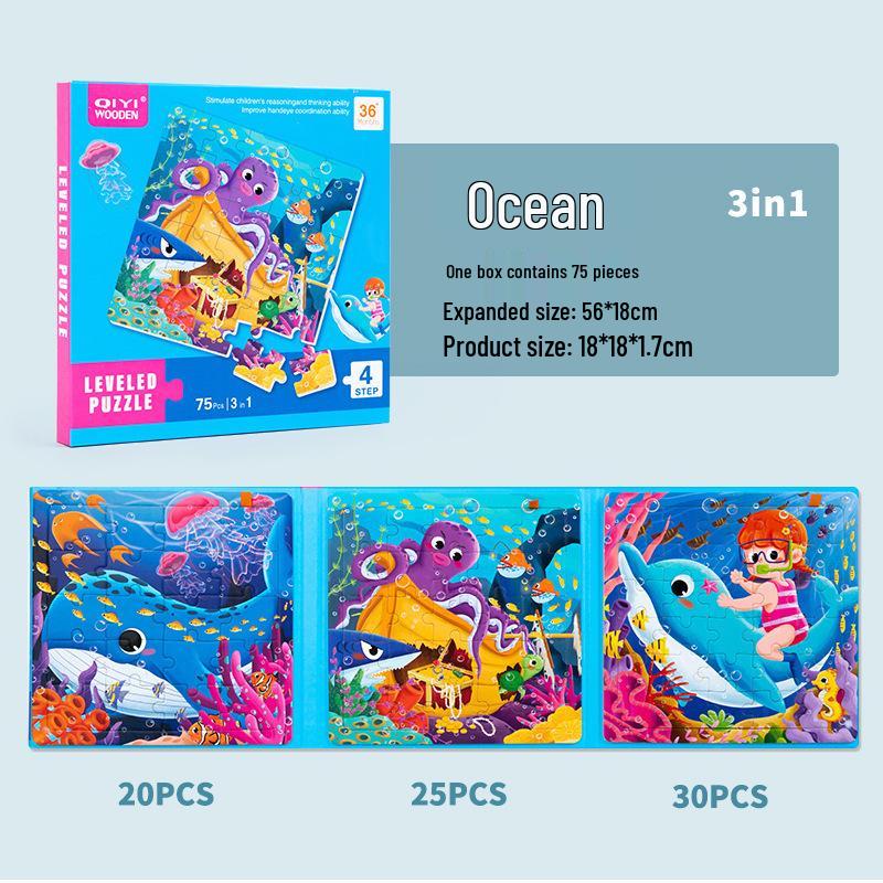 

Educational Matching Cards & Toddler Puzzles: Brain-Teasers for Kids 1-3 Years - Early Learning Toy for Boys & Girls