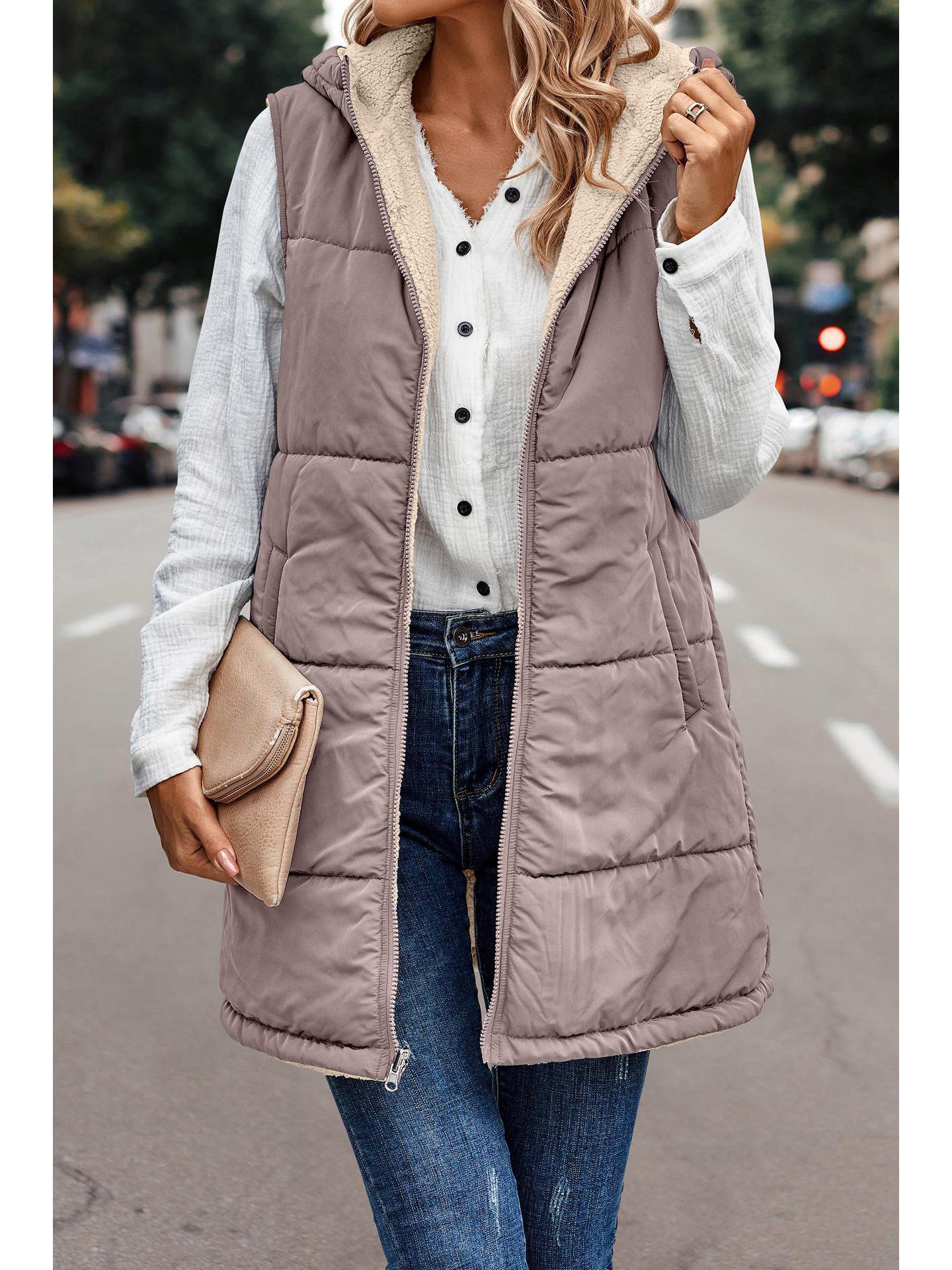 

Доступно 2023: Однотонный хлопковый жилет с капюшоном - Двусторонний, Приталенный крой, Семь цветов, Восемь размеров, Зимний жилет. 5XL