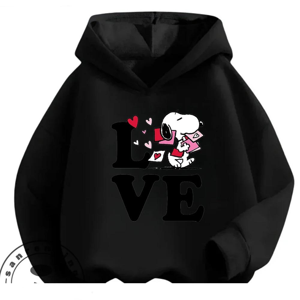 Fashion Kawaii Kids Hoodie Cute Cartoon Graphic Autumn Winter Casual Sweatshirt Snoopy