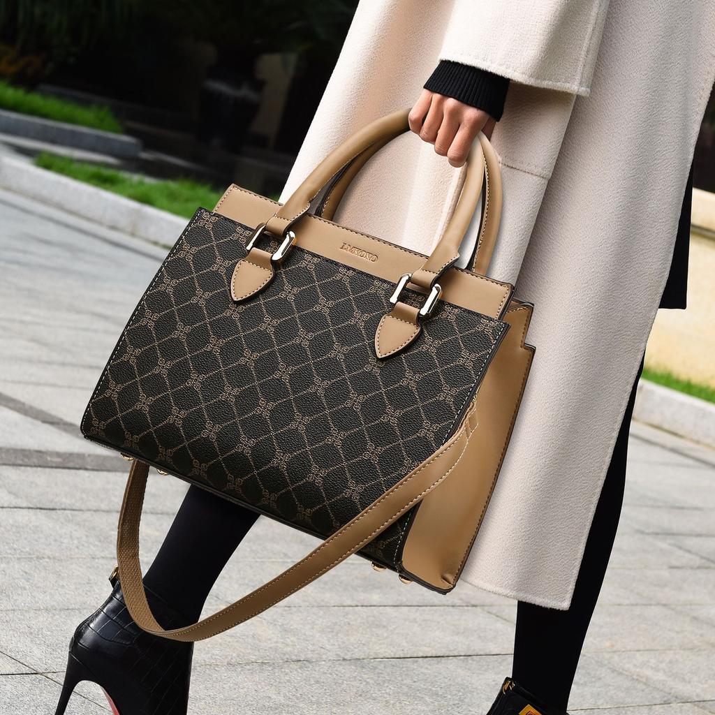 Handbag Classic Printed Women's Handbag Fashion Commuter Shoulder Bag Premium High Capacity Bag for Women