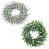 Round Lavender Wreath Flower Farmhouse Front Door Garland Outdoor Decoration