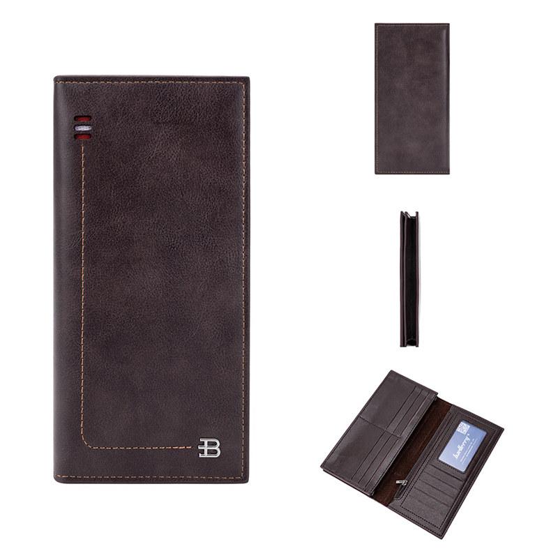 Baellerry Men Long Wallets Vintage Design Card Holder Artificial Leather Business Wallet Money Bags