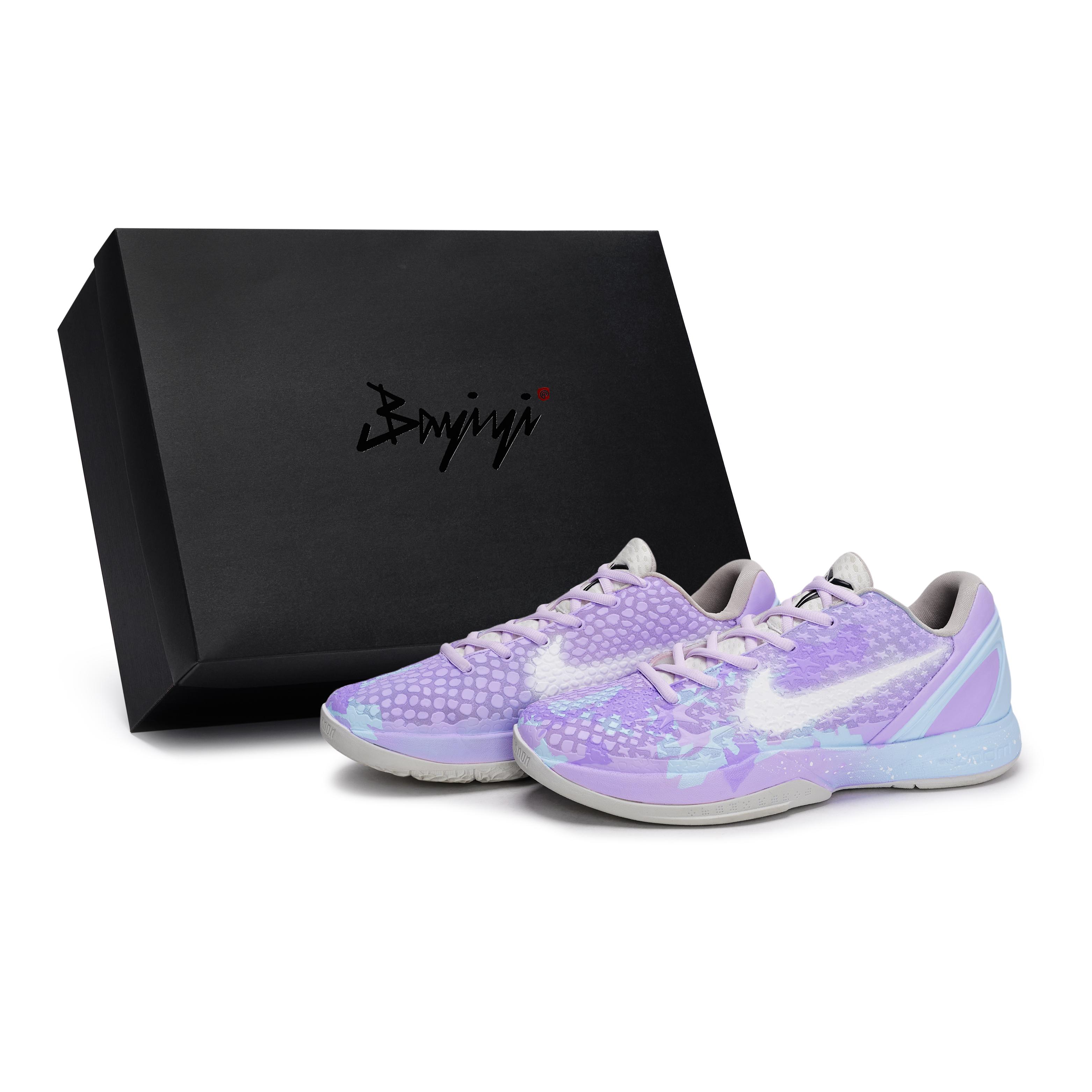 

Nike Zoom Kobe 6 Low top Basketball Shoes Men s White Blue Purple FQ3546-100(Team80-S-BOX) 40.5