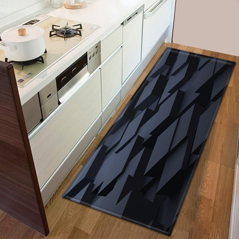 Entrance Door Mat Kitchen Bedroom Carpet Non-slip Floor Corridor Balcony Carpet Modern Printed Pattern Floor Mat