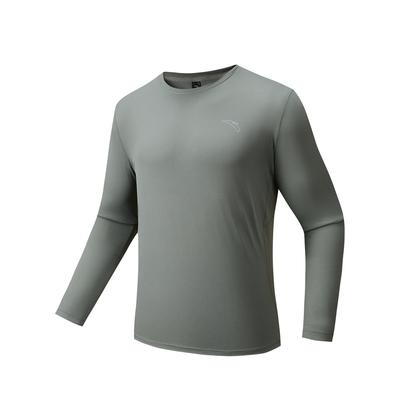 Solid Color Round Neck Pullover Comfortable Versatile Casual Simple Long Sleeve T-Shirt Men Tops 952615404-5