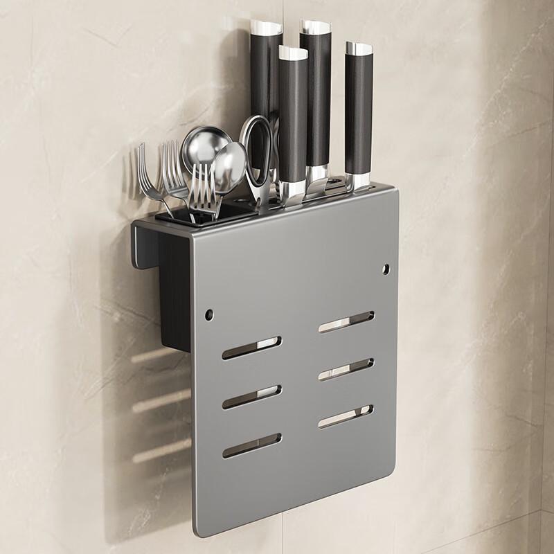 

Настінний тримач для кухонних ножів та полиця для зберігання