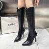 Moda Sexy Prateado Mulheres Botas Altas até o Joelho Moda Bico Fino Botins Longos Designer Salto Alto Fino Sapatos de Stripper Botas Mujer