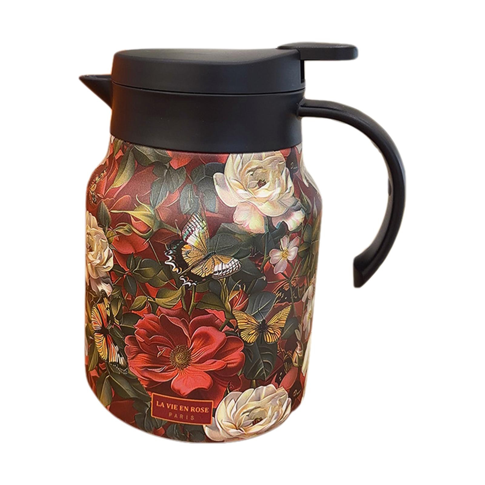 

Мини-чайник из стекла с V-образным носиком, больше никаких проливаний Мини-чайник обеспечивает плавный налив Красный 1000 мл красный