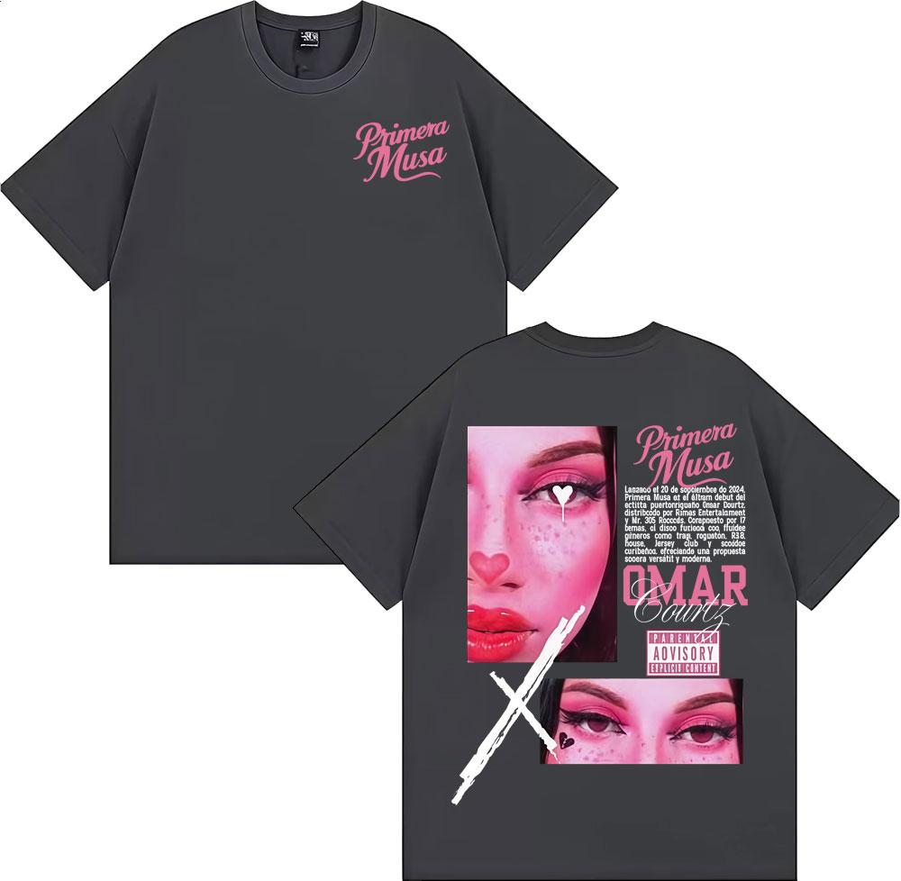 Omar Courtz Primera Album 2025 Merch T Shirt Fashion Hip Hop Punk Streetwear T Shirts Unisex Women Casual Loose 100 Cotton Tshirt
