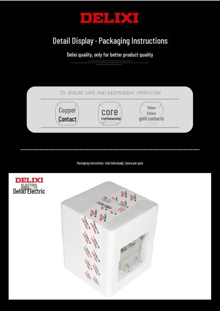 DELIXI CJ20 Series 40A Selectable Voltage AC Contactor Relay