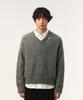 Seteo Two-Tone Mohair Blend Knit Melange Gray