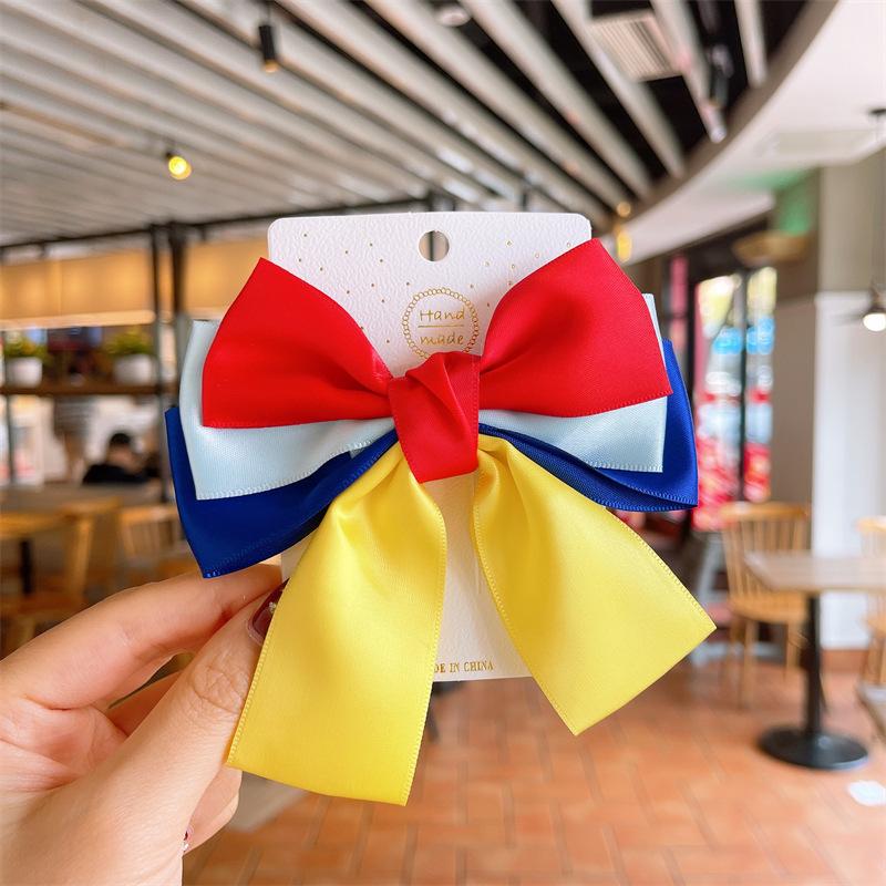 Princess Bow Hairpin Children Princess Ribbon Decorative Duckbill Clip Summer Sweet Hair Accessories Headgear