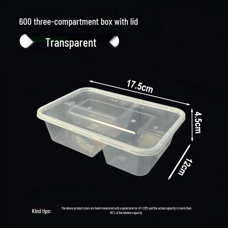 YUEYONG Disposable Rectangular Plastic Lunch Boxes