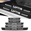 Carbon Fiber Car Door Sill Protector Decals For Chevrolet CAPTIVA Logo Trunk Anti-Scratch Protective Strip Auto Accessories