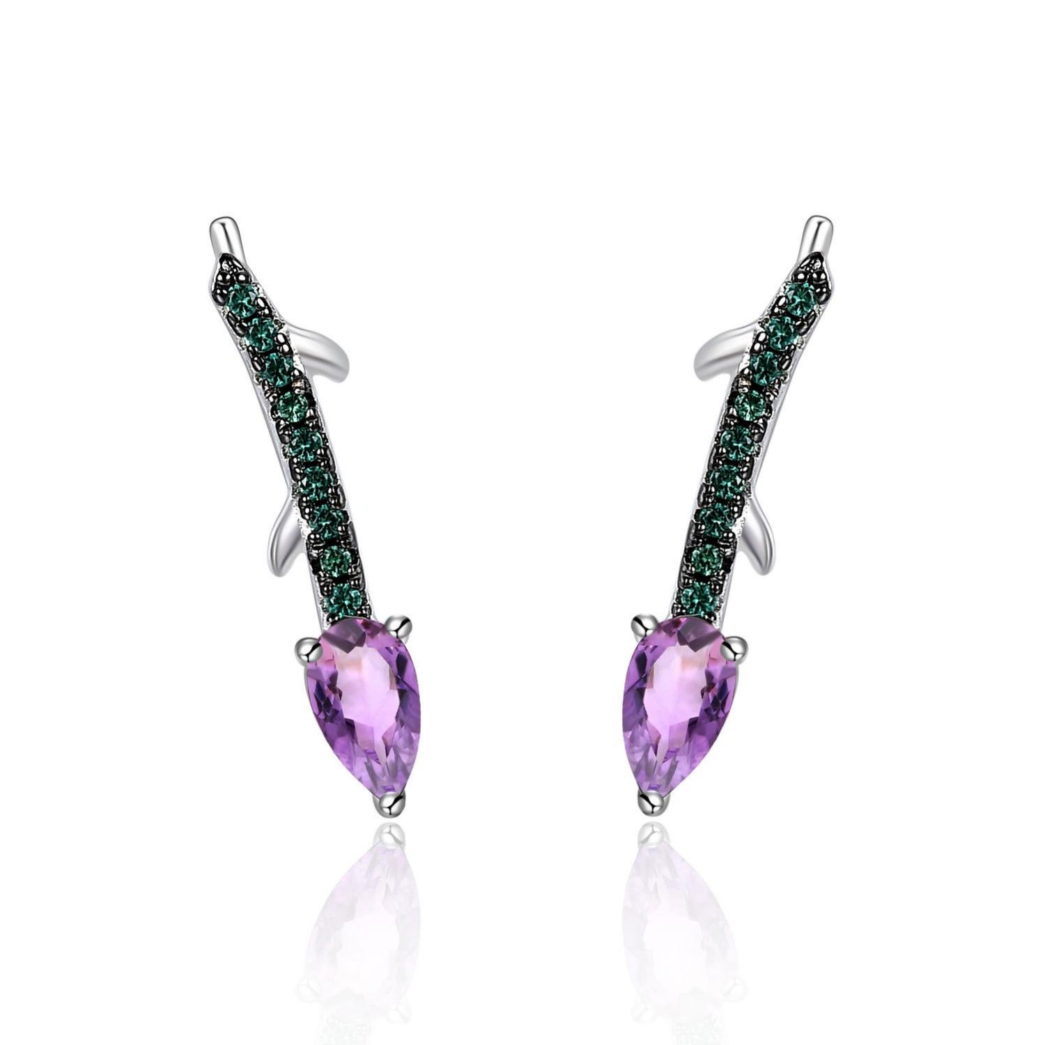 

Оригинальные дизайнерские серьги Thorn Buds в стиле ретро S925, серьги-гвоздики с топазом натурального цвета, инкрустированные серебром 925 silver