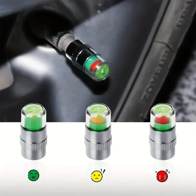 4/8PCS Tyre Pressure Monitoring Alarm Car Motorbike Wheel Valve Cap Tyres Pressure Indicator External Valve Detection Tool