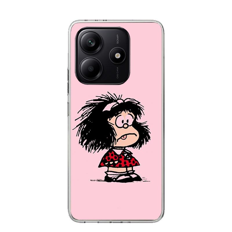Cartoon Cute Mafalda Phone Case For Xiaomi Redmi Note 13 14 15 Pro Plus 12S 12 14S 11S 11E 10 10S 11 11T 5G 4G Cover Coque Redmi