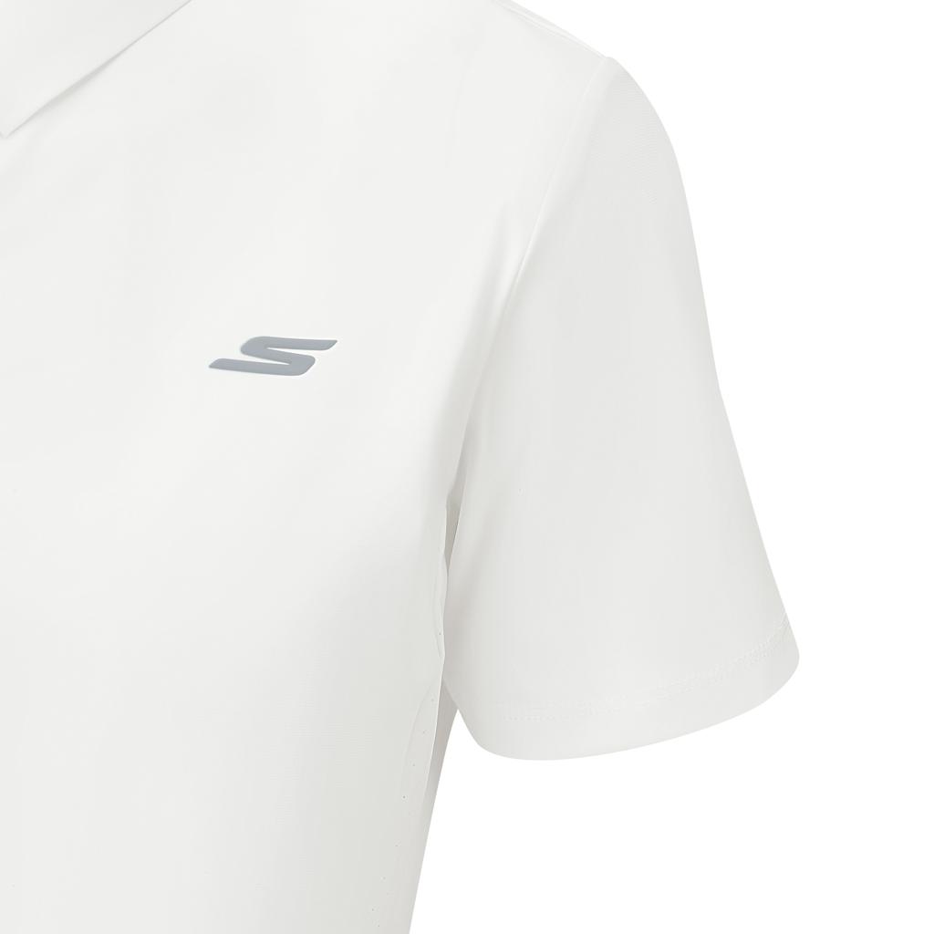 Skechers Breathable Comfortable Versatile Short Sleeve Polo Shirt Women tops P226W087-0019