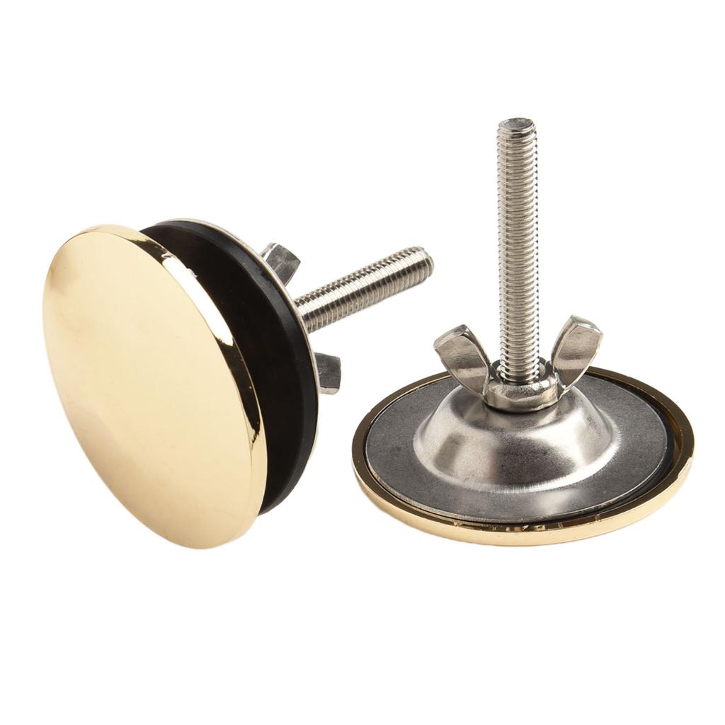 2PCS Kitchen Sink Faucet Hole Sealing Covers Zinc Alloy Construction with Rubber Gasket for Enhanced Leak Protection