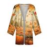 Women's Casual Fashion Printed Lightweight Mid-length Jacket Cardigan