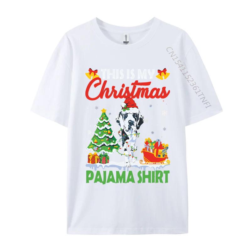 

Cute This Is My Christmas Dane Dog Xmas Tshirt Funny T Shirts Hip Hop Printed Cotton Male T Shirt Printed On S