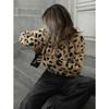 Leopard Knitted Sweaters Woman Vintage Style Loose Jumper Blouse Women Autumn Winter O-Neck Bottoming Pullovers