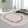 Oval Luxury Living Room Carpet Washable Soft Rugs for Bedroom Big Sofa Table Home Decoration Simple Floor Mats