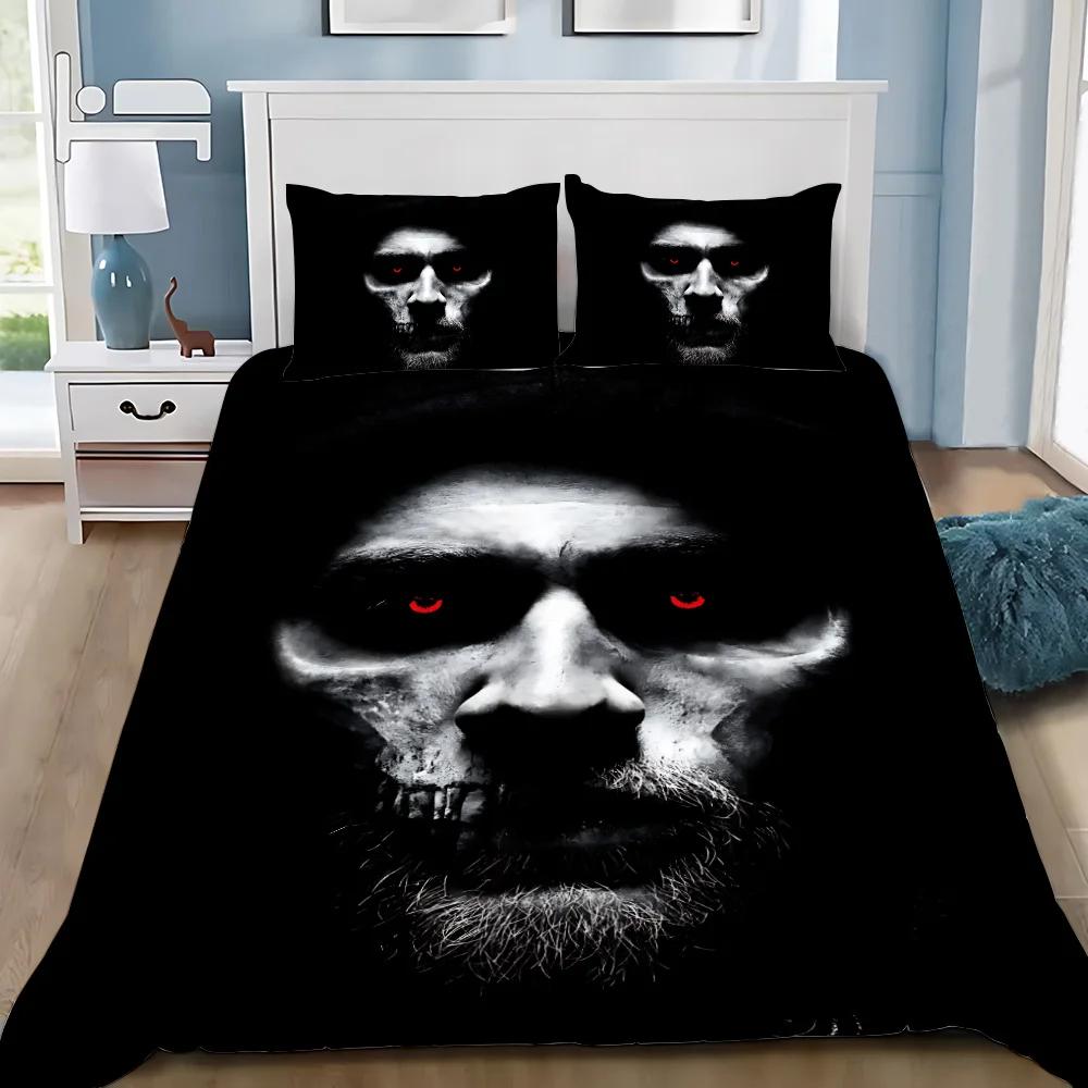 Sons of Anarchy Retro Duvet Cover Pillowcase Bedding Set Adult Boy Girl Bedroom Decoration Children Gift Single Double Size