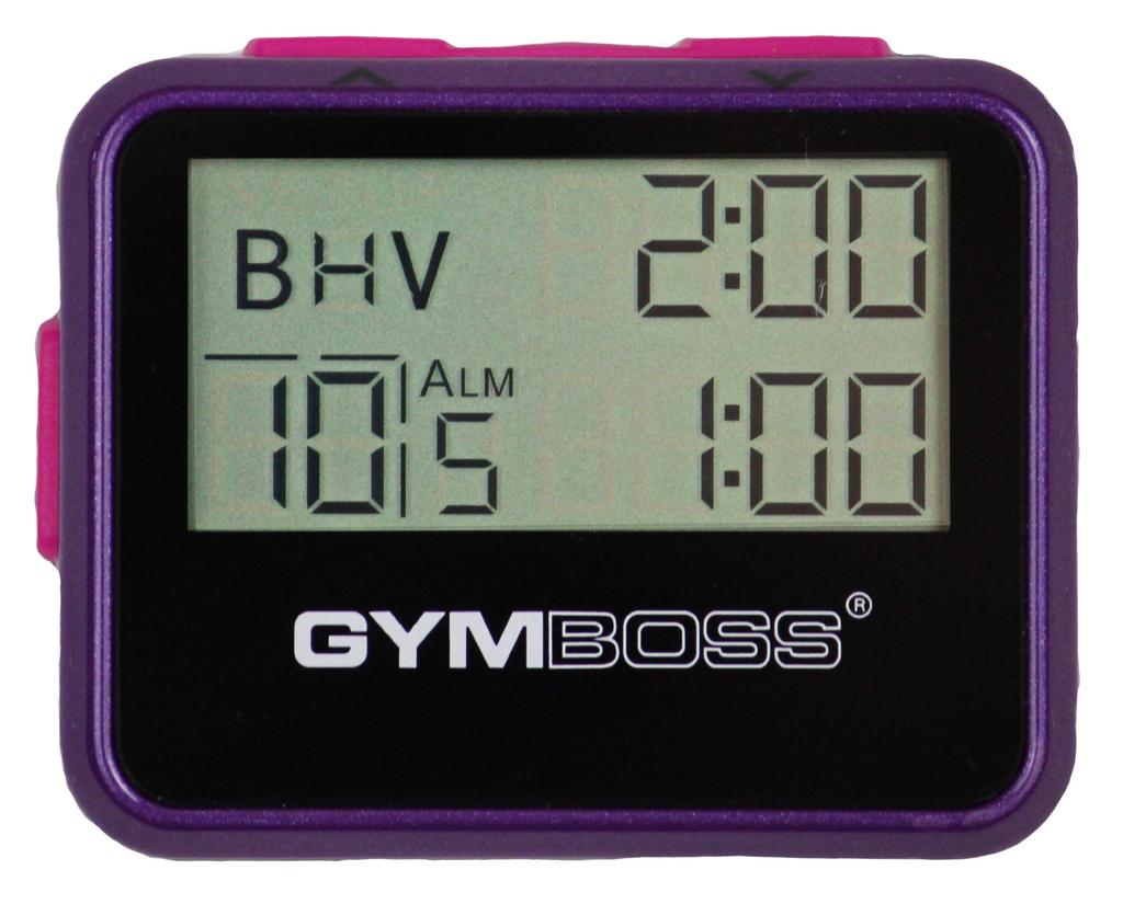 Gymboss Interval Timer and Stopwatch Metallic Gloss - Violet/Pink