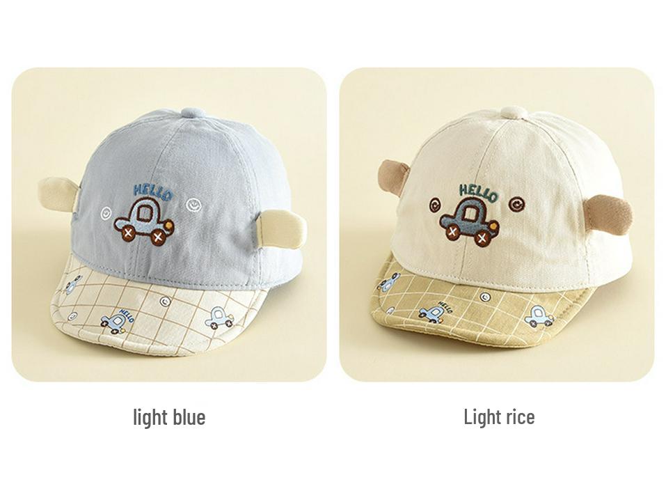 Children's 3D Cute Car Cotton Baseball Cap - Breathable Outdoor Sun Hat