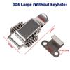 Silver Stainless Steel 304 Toolbox Locking Latch Hasps Metal Toggle Catch Clasp Box Loaded Hinges Furniture Hardware Accessories