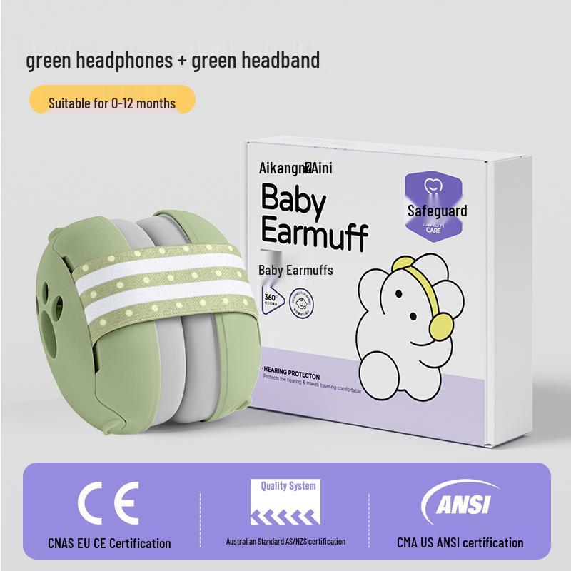 Soundproof Baby Earmuffs: Adjustable Noise-Canceling Headphones for Babies (0-3 Years) - Ideal for Airplane Travel and Sleeping
