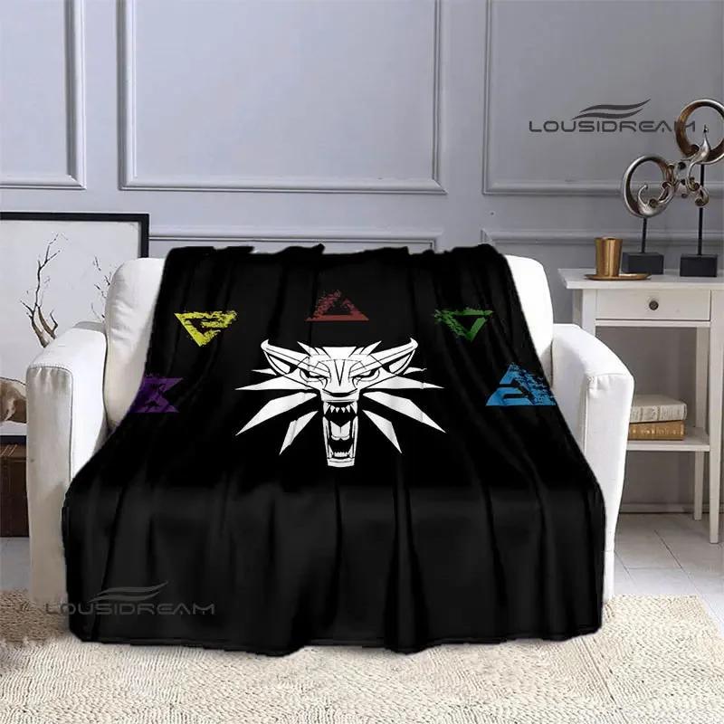 W-Witcher game Printing blanket Flange Warm blanket picnic blanket Home travel blanket bed linings Birthday Gift picnic blanket