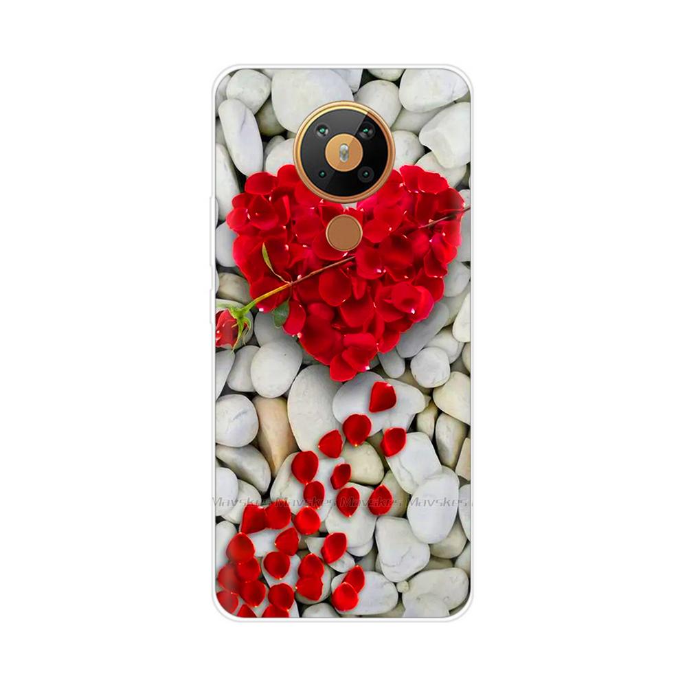 For Nokia 5.3 Case Transparent Phone Case Printing Bumper For Nokia 5.3 Nokia5.3 Case Back Cover 6.55'' TPU Soft Silicone Shells