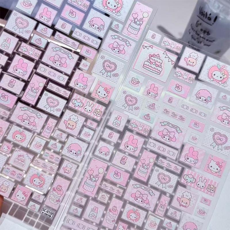 Sanrio Kitty Pink Nail Art Stickers - DIY Phone Decoration