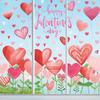 Heart Love Glass Window Stickers 3D Valentine's Day Scene Decoration Background Glass Static Wall Stickers Creating Holiday
