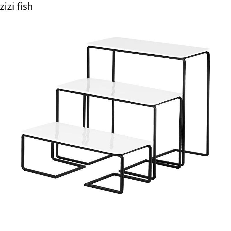 Simplicity Iron Art Ceramic Cake Stand Afternoon Tea High Foot Dim Sum Rack Cake Dessert Display Rack Creative Cake Tools