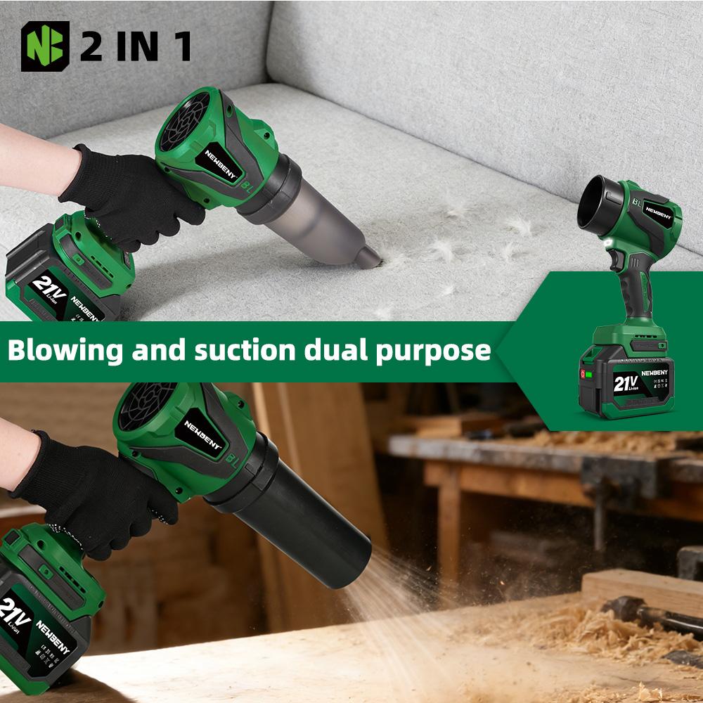 Newbeny 2IN1 Brushless Electric Turbo Blower Jet Fan 650M/S 3000W Violent Car Dryer Snow Dust Blowing Tool For Makita Battery