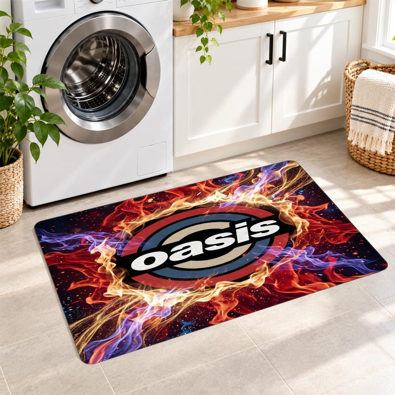 Flannel Kitchen Mat Oasis Soft Area Rug Non Slip Floor Carpet Home Decoration