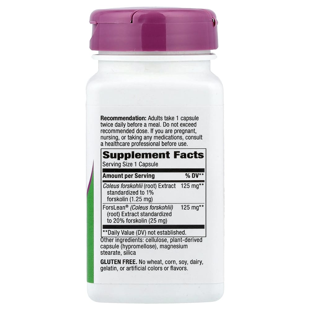 Nature's Way Forskolin 125mg Veggie Capsules, 60 Counts