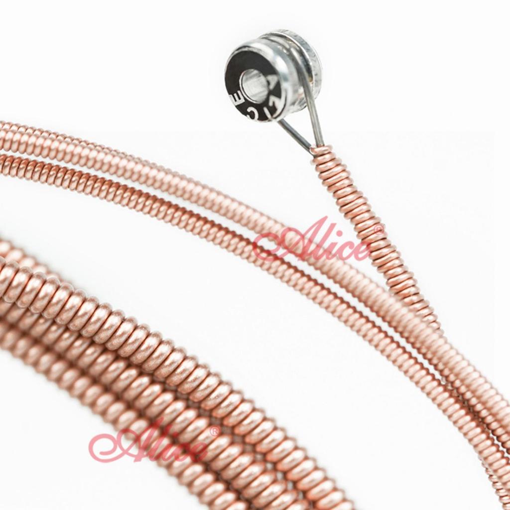 Alice A208SL/L Folk Guitar String Set, .011/.012 Steel Strings for Wooden Guitars